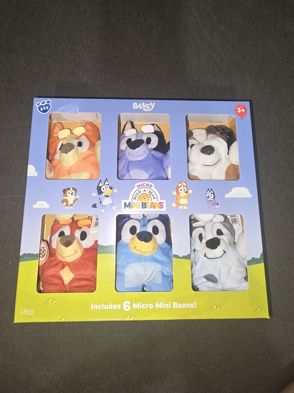 Bluey Micro Mini Beans 6-Pack Plush Toy Set